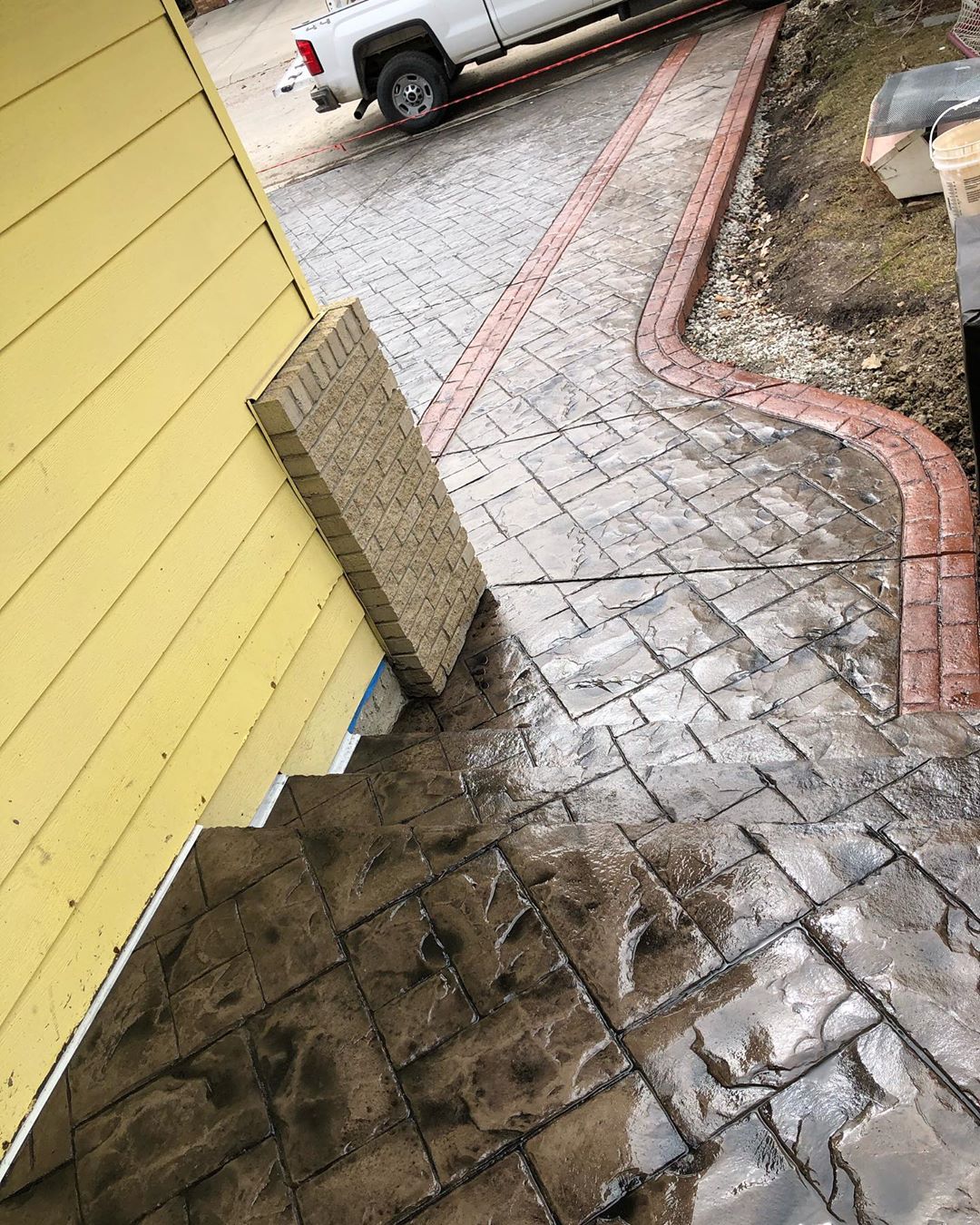 Sealed concrete steps in Calgary