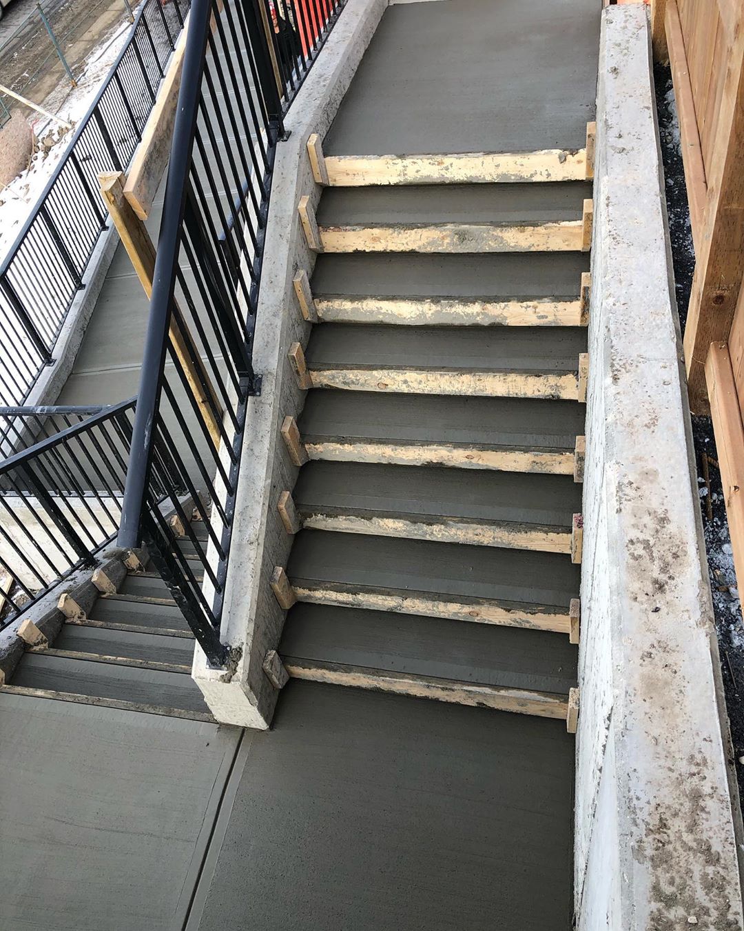 Modern concrete steps with detail
