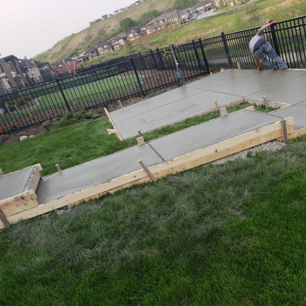 Finished concrete path detail