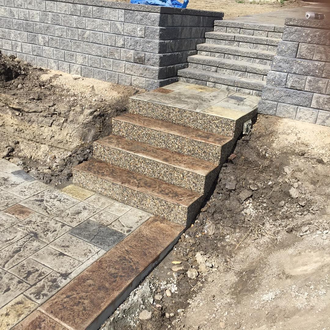 Finished concrete step detail