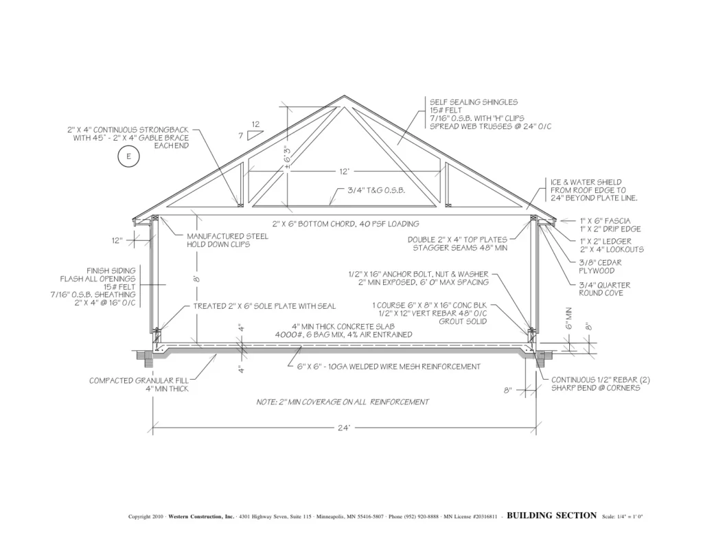 garage structural drawings
