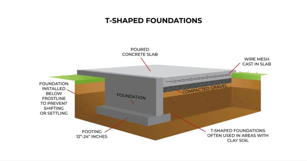T-shaped foundation