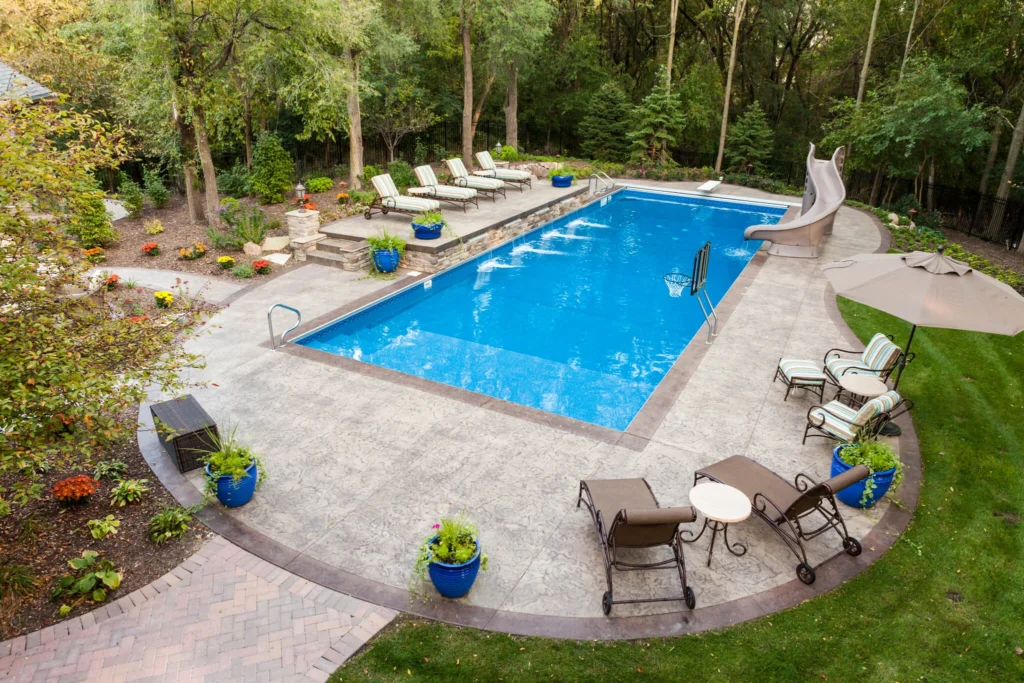 Stamped Concrete Pool Decks Ideas for Calgary Backyards