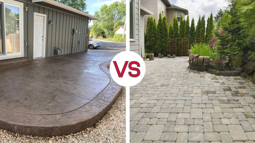 Concrete and pavers comparison