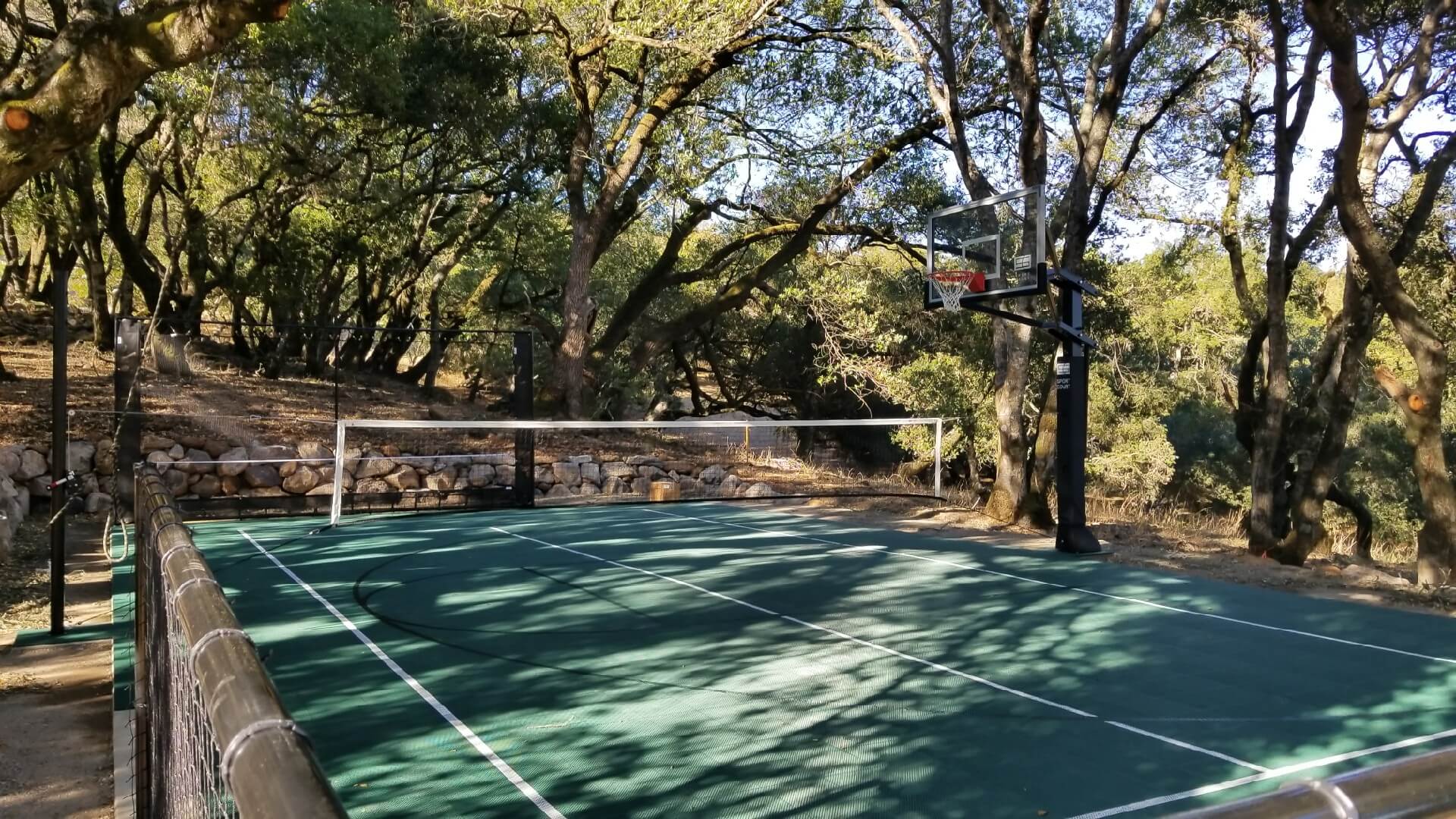 Multi-sport court with custom colors