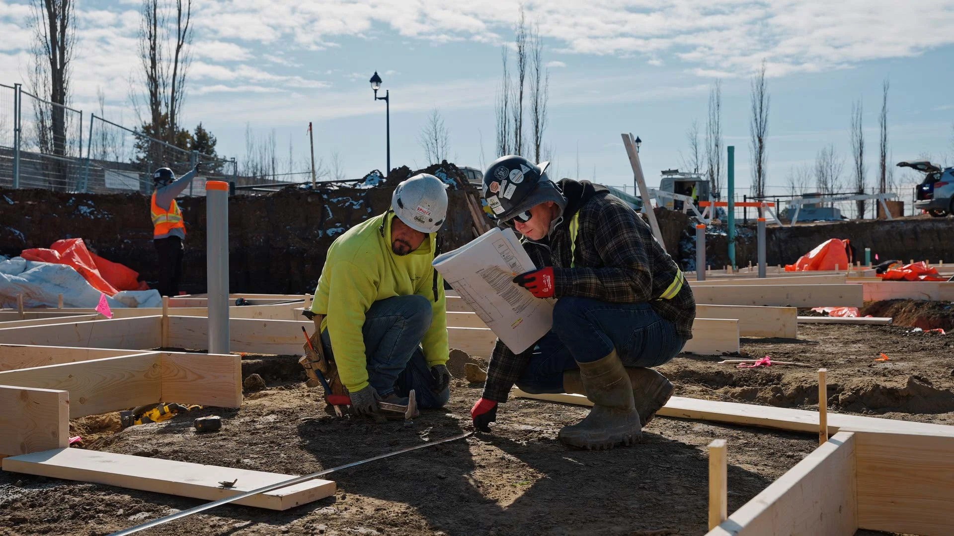 Concrete formwork on an Omega 2000 site