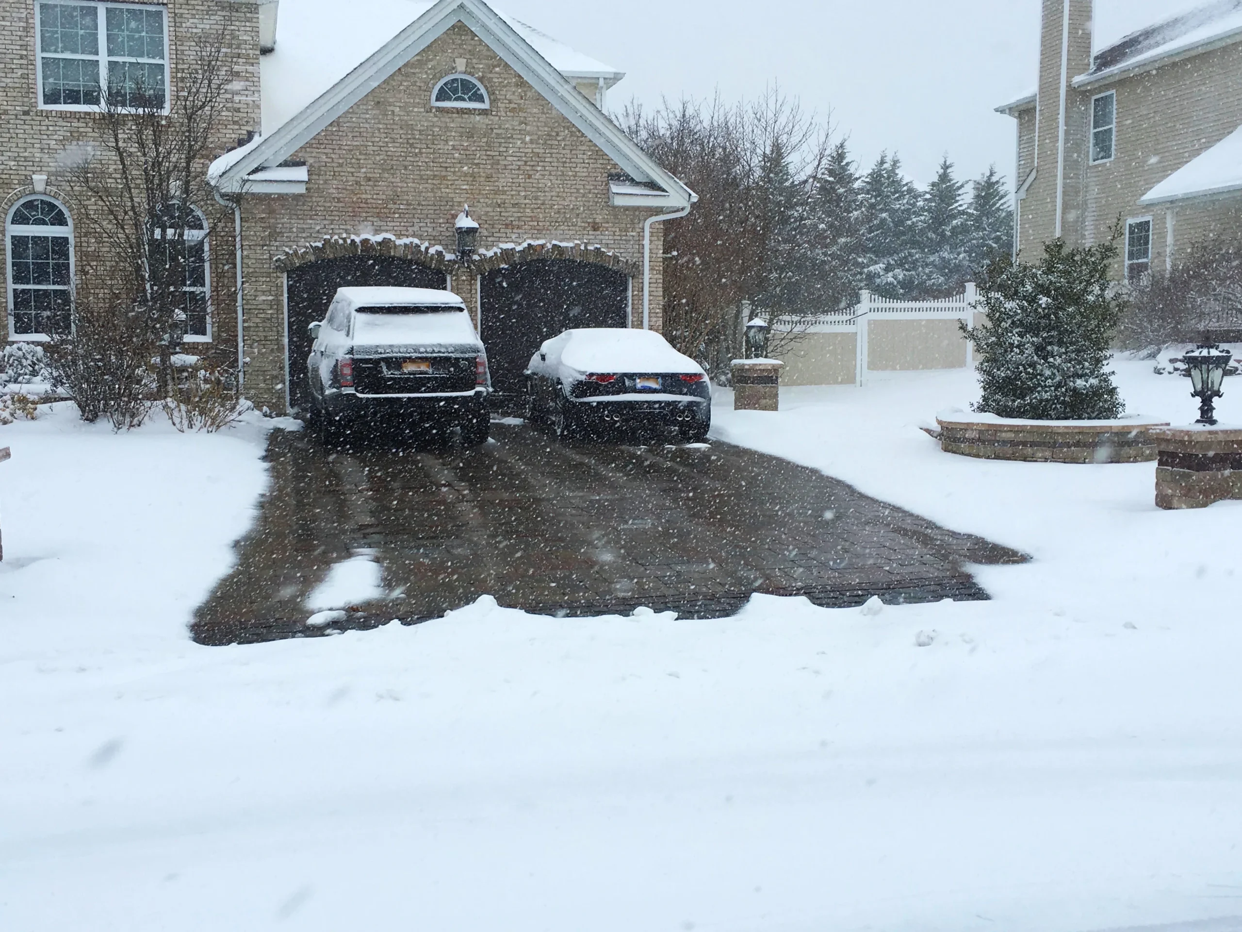 Snow melting system close up
