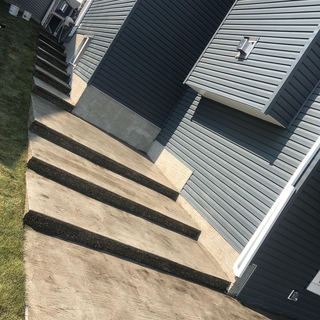 Custom concrete stairs project Calgary